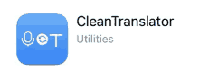 a clean translator app icon on a phone