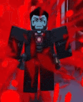 a cartoon character in a suit is holding a fireball in his hand .