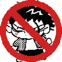 a pixel art drawing of a person with a red circle around it