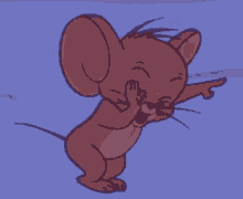 jerry mouse from tom and jerry laughing and pointing