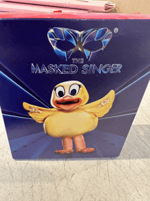 a box of the masked singer with a duck on it