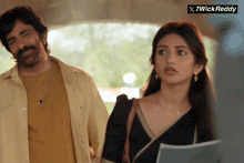 a man and a woman are standing next to each other with x7wick reddy written on the bottom right