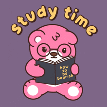 a cartoon of a teddy bear reading a book titled how to be bearish