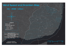 a wind speed and direction map for jul - 2022