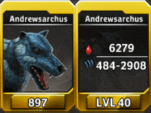 a picture of a blue wolf with the name andrewsarchus on it