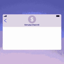 stimulus check # 2 is displayed on the screen of a cell phone