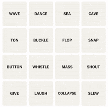 a grid of squares with a square in the middle that says flop