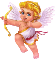 a cupid is holding a bow and arrow in his hand