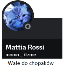 a picture of a cat with a star on its forehead and the name mattia rossi