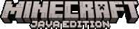 the minecraft java edition logo is shown on a white background .