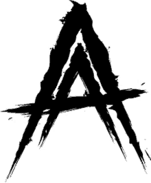 a black and white drawing of a letter a