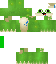 a frog is standing in the grass in a minecraft game .