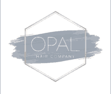 opal hair company logo with a brush stroke in the middle