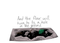 a drawing of a hole in the ground and the floor will turn to a hole in the ground