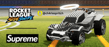 a rocket league sideswipe supreme car with a halo