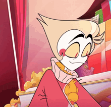 a cartoon character has a sign on his head that says ' book of ghosts '