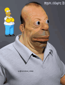 miguel vasquez 3d created a 3d model of homer simpson from the simpsons