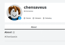 a screenshot of chensaveus 's facebook page