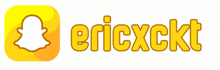 an ericxckt logo with a snapchat icon on it