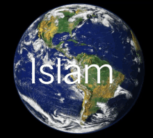 the word islam that is on a globe