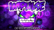 a logo for impulse by mrcheeseticrr with a purple devil face