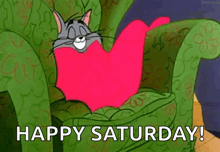 a cartoon cat is sitting in a chair with a heart shaped pillow on its back .