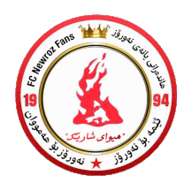 a logo for fc newroz fans with a crown