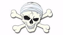 a drawing of a skull with a bandage on its head