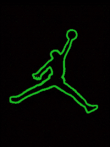 a yellow silhouette of a basketball player with a basketball on a black background .