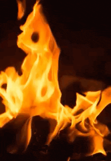 a close up of a fire burning in a fireplace
