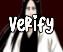 a blurred image of a woman with the word verify written above her