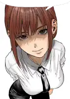 a drawing of a girl with brown hair and a white shirt and tie