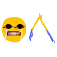 a drawing of a smiley face with tears coming out of it