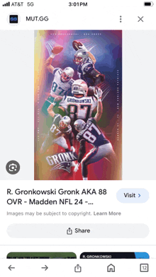 r. gronkowski gronk aka 88 ovr - madden nfl 24 -... images may be subject to copyright learn more