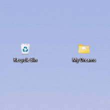 a recycle bin icon on a computer screen with a move to recycle bin button