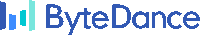 a blue and green logo for bytedance