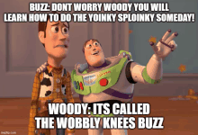 woody and buzz lightyear from toy story are talking