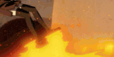 a person 's legs are on a pile of fire