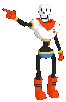 a cartoon drawing of papyrus with a scarf around his neck