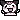 a pixel art of a cat with a crown on its head and a pink tongue sticking out .