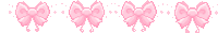 a pixel art of pink bows on a white background .