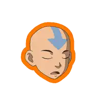 a sticker with avatar aang giving a thumbs up and the words it 's okay
