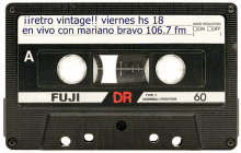 a cassette tape that says fuji on the front