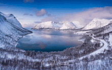 a photograph of a snowy landscape with the name michael a blacksmith on the bottom