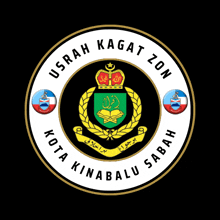 a logo for usrah kagat zon kota kinabalu sabah with a crown