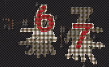 a pixelated image of a person with the letter a on their chest