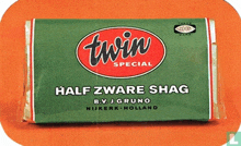 a package of twin special half zwarte shag tobacco