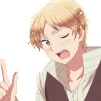 a young boy with blonde hair and green eyes is making a peace sign