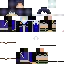 a minecraft skin of a boy with black hair and a blue shirt