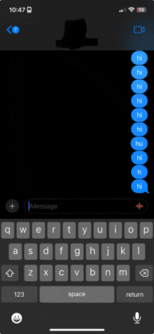 a screenshot of a phone screen with a message being written